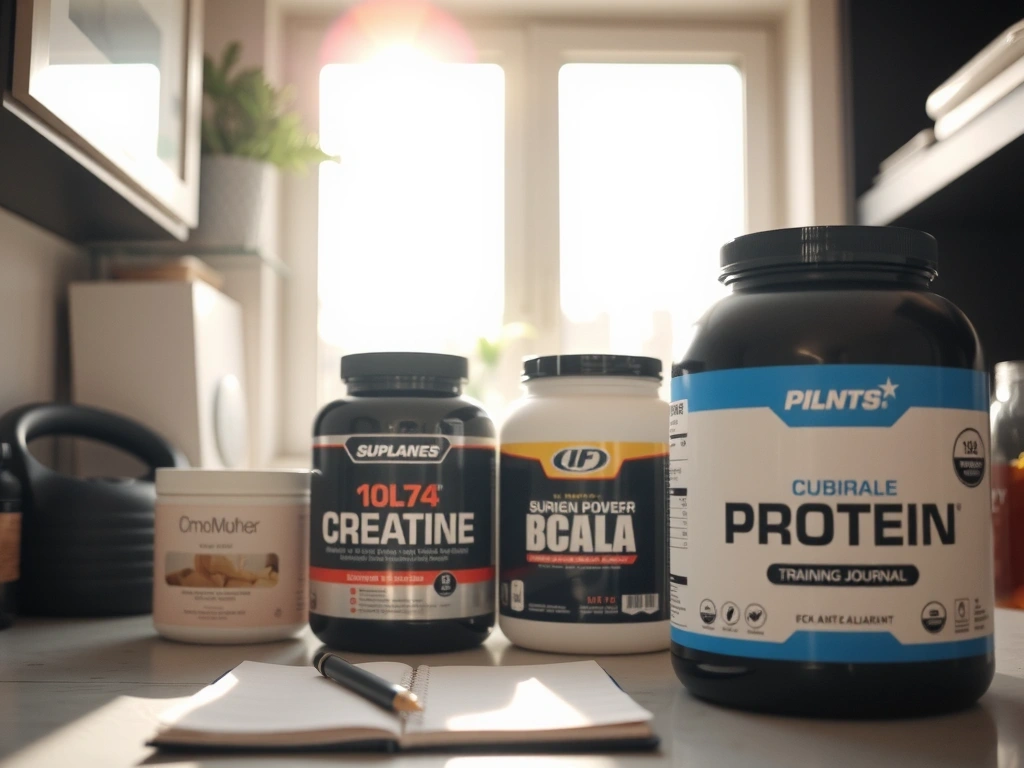 Zorganizowana półka z suplementami w nowoczesnej kuchni